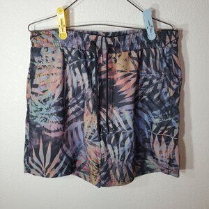 CSG Mens XL Swim Trunks Palm Cove Shorts Multi-Color Elastic Waist Drawstring